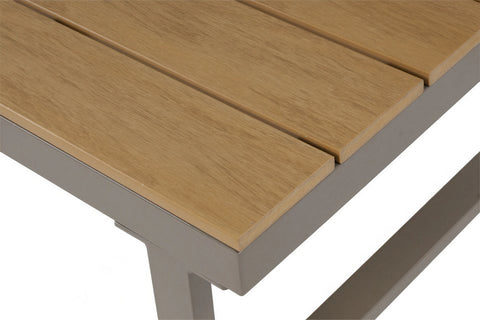 Focus Garden Gartenlounge-Set Emerson - Ecksofa-Set Natur aus Stahl & Polywood 219,5x219,5 cm