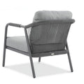 Focus Garden Gartenlounge-Set GRAFTON CAFFE Grau - 2-Sitzer, 2 Sessel, 2 Tische, Seilgeflecht