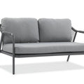 Focus Garden Gartenlounge-Set GRAFTON CAFFE Grau - 2-Sitzer, 2 Sessel, 2 Tische, Seilgeflecht