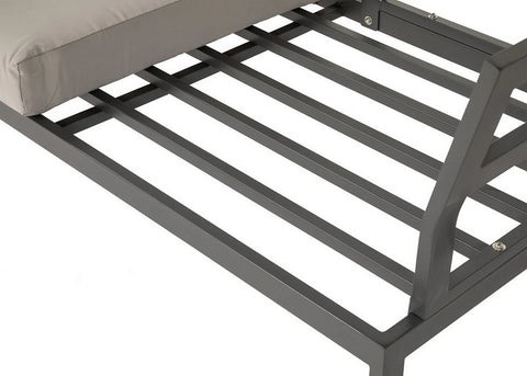 Focus Garden Gartenlounge-Set JAVA – Kompaktes 2-Sitzer Ecksofa mit Tisch in Grau