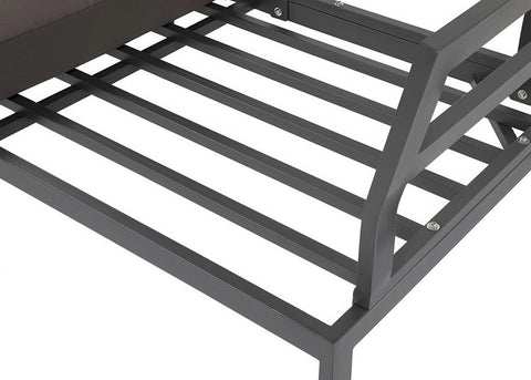 Focus Garden Gartenlounge-Set JAVA Ecksofa 2-Sitzer mit Tisch Schwarz verzinkter Stahl