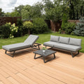 Focus Garden Gartenlounge-Set Modular 5-tlg. Grau Aluminium
