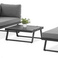 Focus Garden Gartenlounge-Set Modular 5-tlg. Grau Aluminium