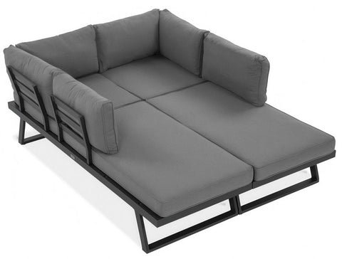 Focus Garden Gartenlounge-Set Modular 5-tlg. Grau Aluminium