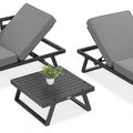 Focus Garden Gartenlounge-Set Modular 5-tlg. Grau Aluminium
