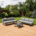 Focus Garden Gartenlounge-Set Modular 5-tlg. Grau Aluminium