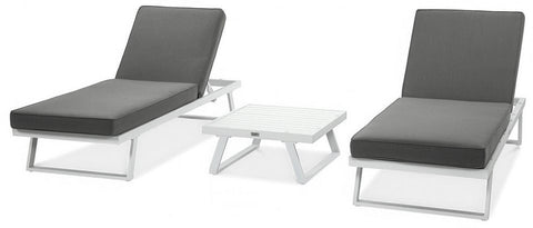 Focus Garden Gartenlounge-Set Modular 4-in-1 Aluminium Weiß 260x190 cm