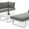 Focus Garden Gartenlounge-Set Modular 4-in-1 Aluminium Weiß 260x190 cm