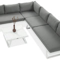 Focus Garden Gartenlounge-Set Modular 4-in-1 Aluminium Weiß 260x190 cm