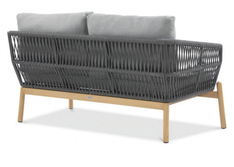 Focus Garden Gartenlounge-Set PARIS CAFFE Grau Aluminium & Rope Ecksofa 272x212 cm