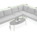 Focus Garden Gartenlounge-Set PARIS CAFFE Grau Aluminium & Rope Ecksofa 272x212 cm