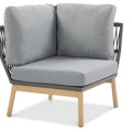 Focus Garden Gartenlounge-Set PARIS CAFFE Grau Aluminium & Rope Ecksofa 272x212 cm