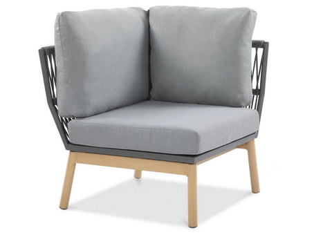 Focus Garden Gartenlounge-Set PARIS CAFFE Grau Aluminium & Rope Ecksofa 272x212 cm