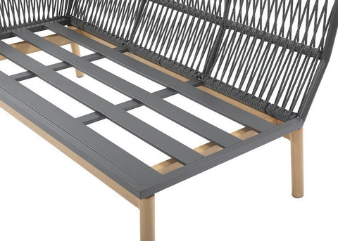 Focus Garden Gartenlounge-Set PARIS CAFFE Grau Aluminium & Rope Ecksofa 272x212 cm