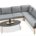 Focus Garden Gartenlounge-Set PARIS CAFFE Grau Aluminium & Rope Ecksofa 272x212 cm
