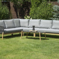 Focus Garden Gartenlounge-Set PARIS CAFFE Grau Aluminium & Rope Ecksofa 272x212 cm