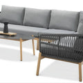Focus Garden Gartenlounge-Set PARIS CAFFE Grau Aluminium & Rope Ecksofa 272x212 cm