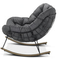 Bjørkka Schaukelstuhl "RONDA" Dark Grey, Stahl & Polyester