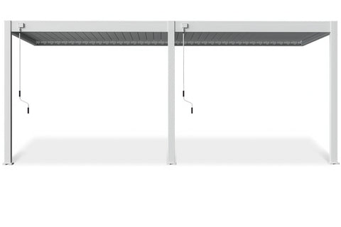 Gutroof Pergola "Elegance Wall" 3x6m - manuell, Wandmontage, Weiß von Gutroof bei coso-home