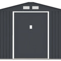 Hardmaister Metall-Gerätehaus Hudson 277 x 255 cm Anthrazit - Satteldach Gartenhaus