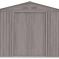 Hardmaister Metall Gerätehaus Hudson 277 x 319 cm Grau-Eiche - Satteldach Gartenhaus