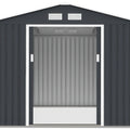 Hardmaister Metall-Gerätehaus Hudson 277 x 255 cm Anthrazit - Satteldach Gartenhaus