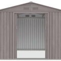 Hardmaister Metall Gerätehaus Hudson 277x255 cm Grau-Eiche 6.5 m² Gartenhaus