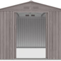 Hardmaister Metall Gerätehaus Hudson 277 x 319 cm Grau-Eiche - Satteldach Gartenhaus