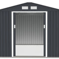 Hardmaister Gerätehaus Hudson 277x319 cm Anthrazit - Metall Geräteschuppen 8.25 m²