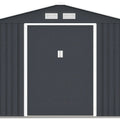 Hardmaister Gerätehaus Hudson 277 x 191 cm Anthrazit Metallschuppen mit Satteldach