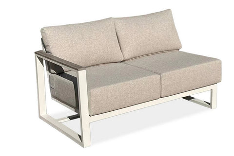furrore Gartenlounge-Set STELVIO CAFFE Ecklounge Aluminium Beige 4-6 Personen