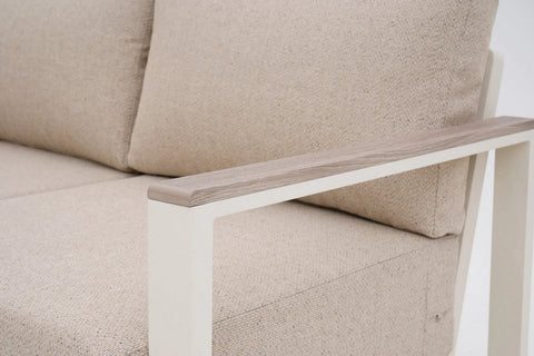 furrore Gartenlounge-Set STELVIO CAFFE Ecklounge Aluminium Beige 4-6 Personen