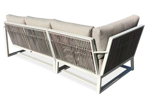 furrore Gartenlounge-Set STELVIO CAFFE Ecklounge Aluminium Beige 4-6 Personen