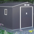 Hardmaister Gerätehaus Hudson 277x319 cm Anthrazit - Metall Geräteschuppen 8.25 m²