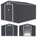 Hardmaister Gerätehaus Hudson 277x319 cm Anthrazit - Metall Geräteschuppen 8.25 m²