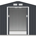 Hardmaister Gerätehaus Hudson 277 x 191 cm Anthrazit Metallschuppen mit Satteldach