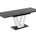 Ausziehbarer Esstisch "Lara White" 130-210cm (Beton Dunkel) von Endo-Möbel bei coso-home