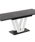 Ausziehbarer Esstisch "Lara White" 130-210cm (Beton Dunkel) von Endo-Möbel bei coso-home