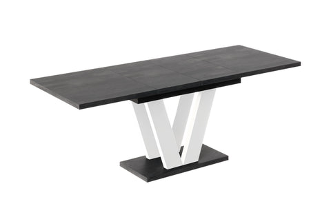 Ausziehbarer Esstisch "Lara White" 130-210cm (Beton Dunkel) von Endo-Möbel bei coso-home