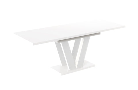 Ausziehbarer Esstisch "Lara White" 130-210cm (Weiß Hochglanz) von Endo-Möbel bei coso-home