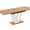 Ausziehbarer Esstisch "Lara White" 130-210cm (Eiche Artisan) von Endo-Möbel bei coso-home