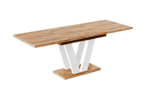 Ausziehbarer Esstisch "Lara White" 130-210cm (Eiche Artisan) von Endo-Möbel bei coso-home