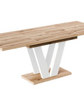 Ausziehbarer Esstisch "Lara White" 130-210cm (Eiche Evoke) von Endo-Möbel bei coso-home