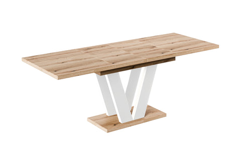 Ausziehbarer Esstisch "Lara White" 130-210cm (Eiche Evoke) von Endo-Möbel bei coso-home