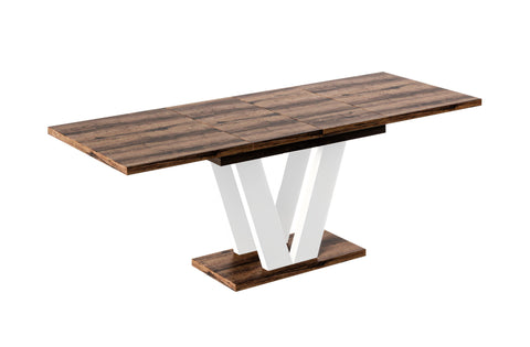 Ausziehbarer Esstisch "Lara White" 130-210cm (Eiche Monastery) von Endo-Möbel bei coso-home