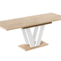 Ausziehbarer Esstisch "Lara White" 130-210cm (Eiche Cremona) von Endo-Möbel bei coso-home