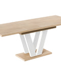 Ausziehbarer Esstisch "Lara White" 130-210cm (Eiche Cremona) von Endo-Möbel bei coso-home