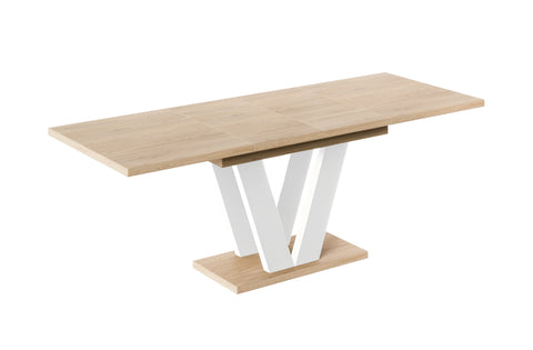 Ausziehbarer Esstisch "Lara White" 130-210cm (Eiche Cremona) von Endo-Möbel bei coso-home