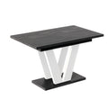 Ausziehbarer Esstisch "Lara White" 130-210cm (Beton Dunkel) von Endo-Möbel bei coso-home