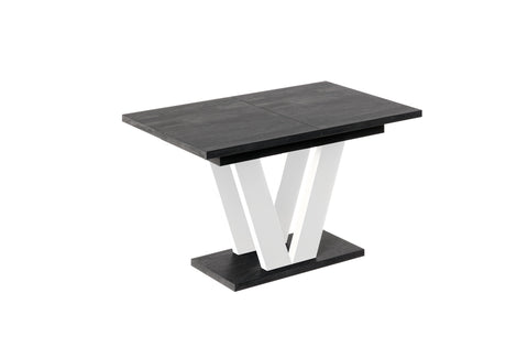 Ausziehbarer Esstisch "Lara White" 130-210cm (Beton Dunkel) von Endo-Möbel bei coso-home